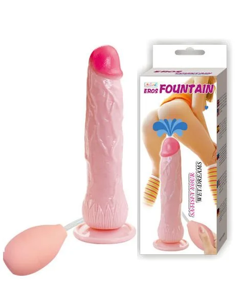 Fountain Suction Dildo with Water Spray Realistic Masturbator