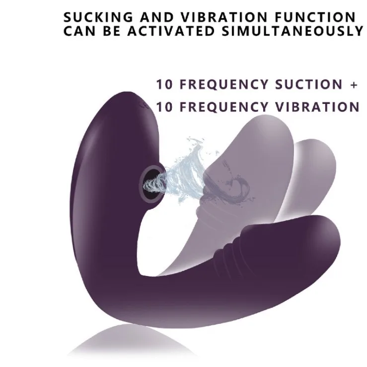 2in1 Vibrating Sucking Penis Massager Intense Pleasure Toy — Convenient Remote Control