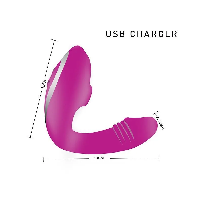 2in1 Vibrating Sucking Penis Massager Intense Pleasure Toy — This innovative adult toy combines powerful vibrations and