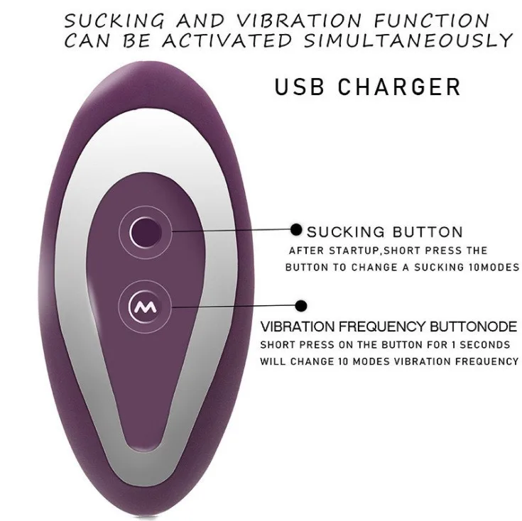 2in1 Vibrating Sucking Penis Massager Intense Pleasure Toy — Premium Quality Silicone for Safe Use