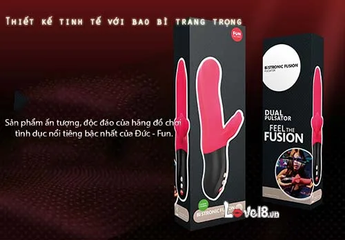 Fun Fusion vibrating male dildo G-spot female pleasure — The state-of-the-art dual motors independently control the
