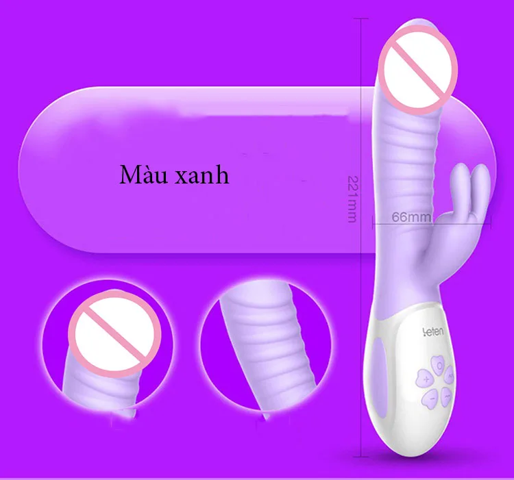 Leten Swing Warming 360 Rotating Vibrating Realistic Dildo — hình 4