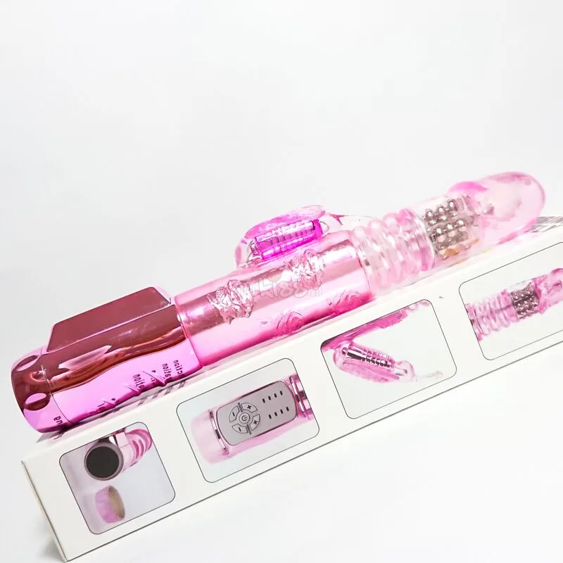 Rechargeable Vibrating Thrusting Dildo, Soft TPE + ABS — hình 5
