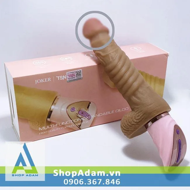 Joker Heated Thrusting Vibrating Dildo Automatic Warm Sensation