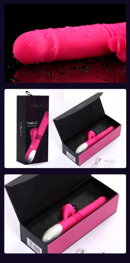 Turbo Licking Thrusting Vibrator Silicone 23x3.4cm — Unmatched Dual Functionality: Thrusting & Licking