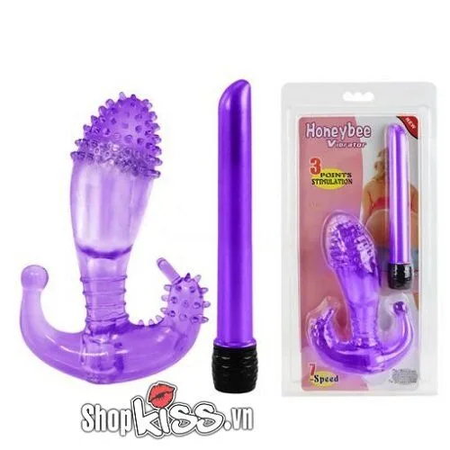 Honeybee Silicone Anchor-Shaped Vibrator 7 Mode Purple — Versatile Benefits for Well-Being