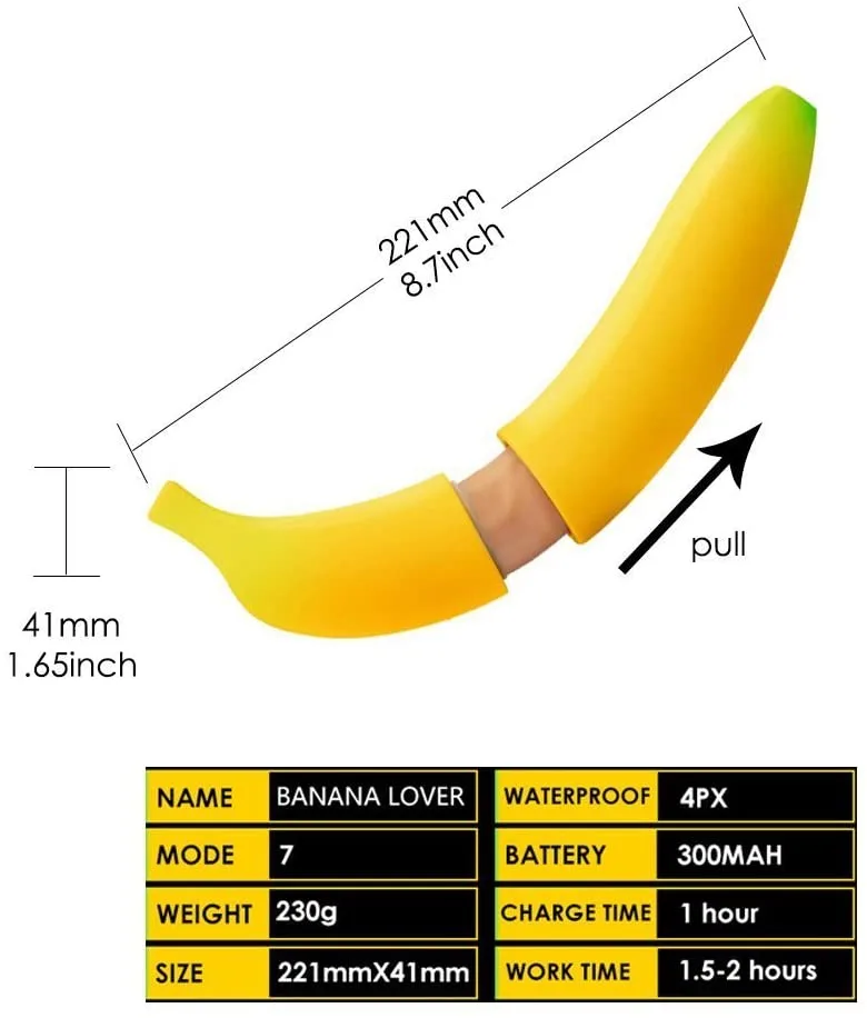 Soft Silicone Banana Dildo Vibrator for Women with Cute — hình 3