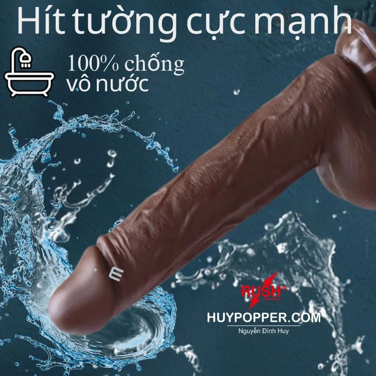 Black App Control Automatic Thrusting Vibrator Silicone — hình 2