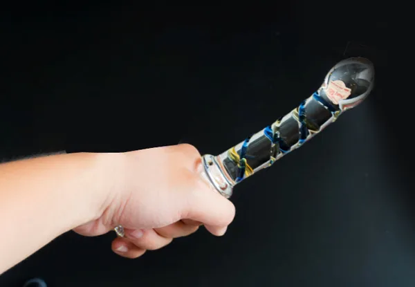 Double-Ended Glass Dildo Handheld Dual Stimulation Sensation — Shipping is discreet and your privacy is fully protected