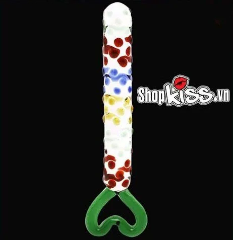 Glass Heart Handle Dildo Beads Clitoral G-Spot Stimulation — Perfect Size & Firmness for Maximum Satisfaction