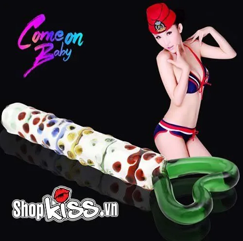 Glass Heart Handle Dildo Beads Clitoral G-Spot Stimulation — Stunning Design & Superior Material