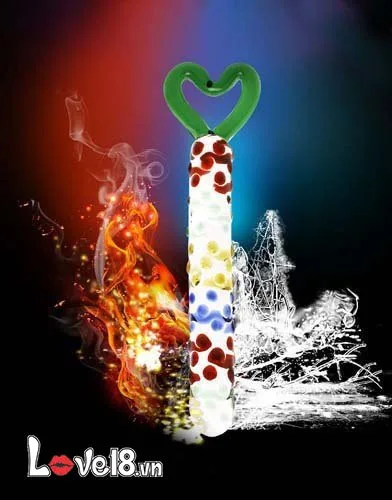 Glass Heart Handle Erotic Massage Wand Transparent — Versatile & Safe for Everyone