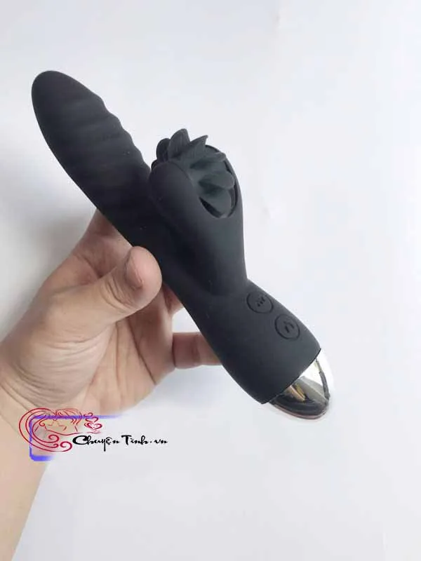 12-Mode Heated Licking Vibrating Dildo Pink Black — hình 4