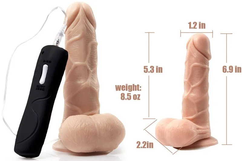 Super Man 6.9in Wall Mounted Vibrating Rotating Dildo — hình 2