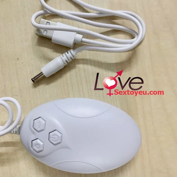 Small heated vibrating silicone dildo with remote control — hình 2