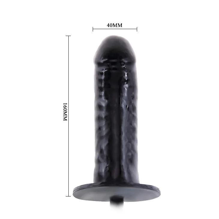 Black Inflatable Silicone Dildo G-Spot Stimulator 16cm x 4cm — hình 4