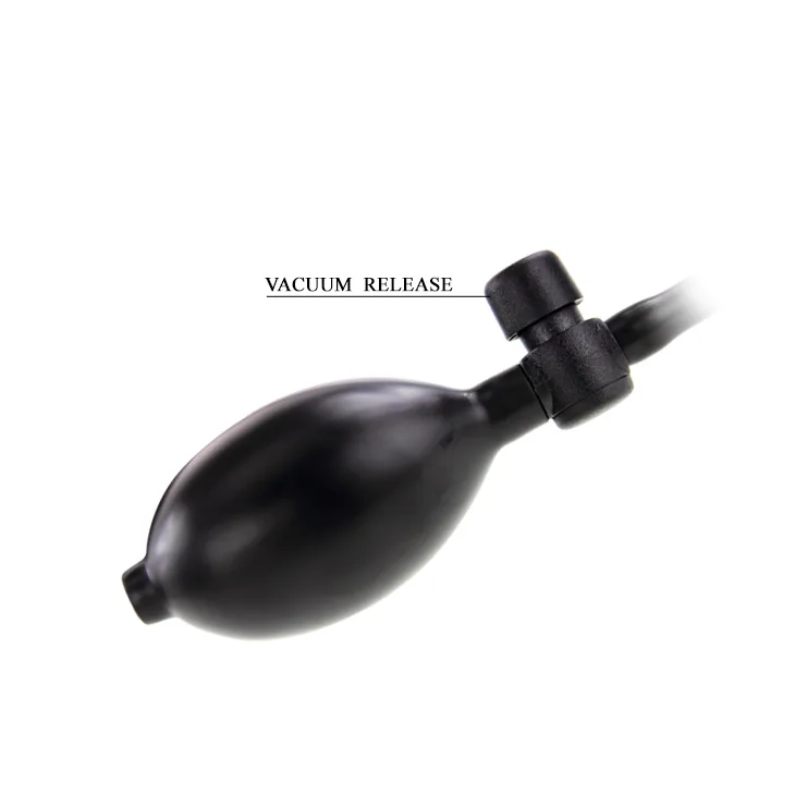Black Inflatable Silicone Dildo G-Spot Stimulator 16cm x 4cm — hình 5
