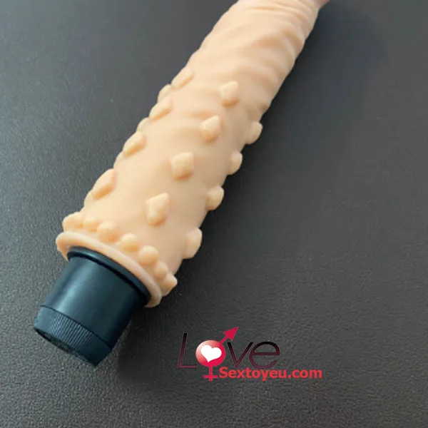 Soft Ribbed Silicone Vibrating Dildo AAA Battery Powered — Premium Silicone Material for Safe, Comfortable Use