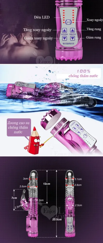 360 Rotating Vibrating Dildo Ultimate Female Pleasure Tool — hình 2