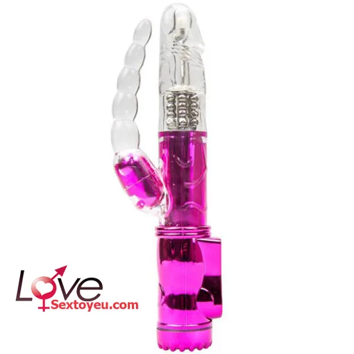 Rotating Vibrating Anal Stimulator with Clitoral Branch — Advanced Control and Versatile Functions