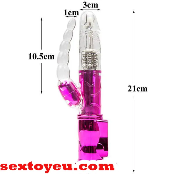 Rotating Vibrating Anal Stimulator with Clitoral Branch — hình 5