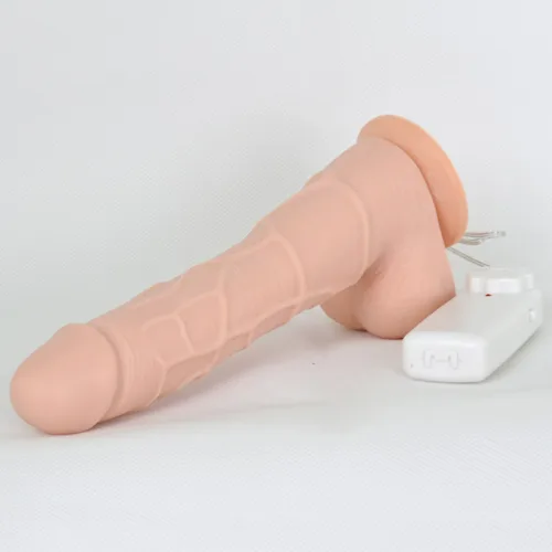 Realistic Silicone Vibrating Dildo Female Male Couples Fun — hình 3