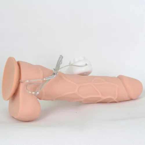 Realistic Silicone Vibrating Dildo Female Male Couples Fun — hình 2
