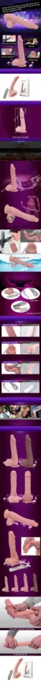 Loveaider Soft Realistic Male Dildo Vibration Rotation