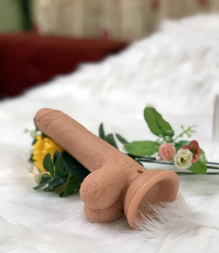 Realistic Soft Vibrating Wall Mounted Silicone Dildo — hình 2
