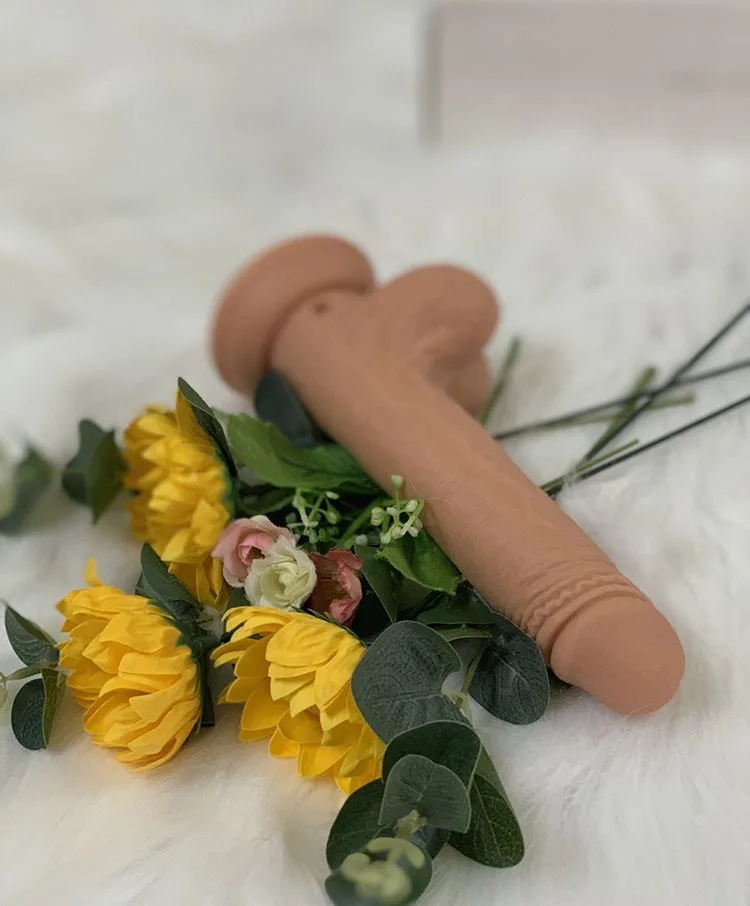 Realistic Soft Vibrating Wall Mounted Silicone Dildo — hình 4