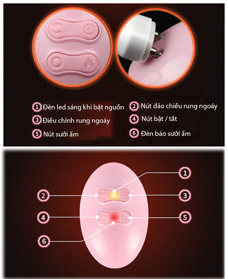 Premium Remote Control Vibrating Warming Male Dildo Toy — hình 8