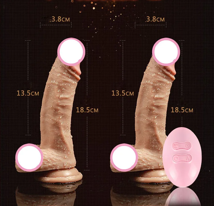 Premium Remote Control Vibrating Warming Male Dildo Toy — hình 7
