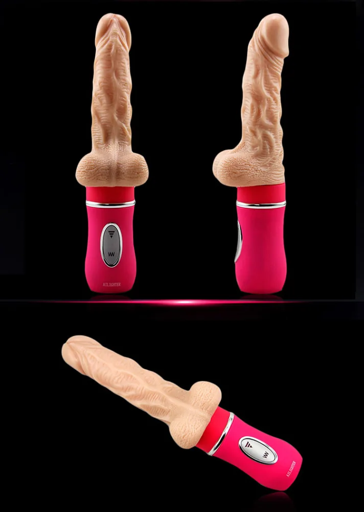Heated Realistic Ailighter Vibrating Dildo Adult Couple Toy — hình 5