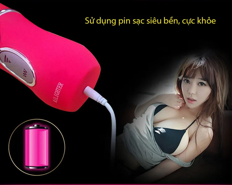 Heated Silicone Thrusting Vibrator Female Pleasure Toy — hình 10