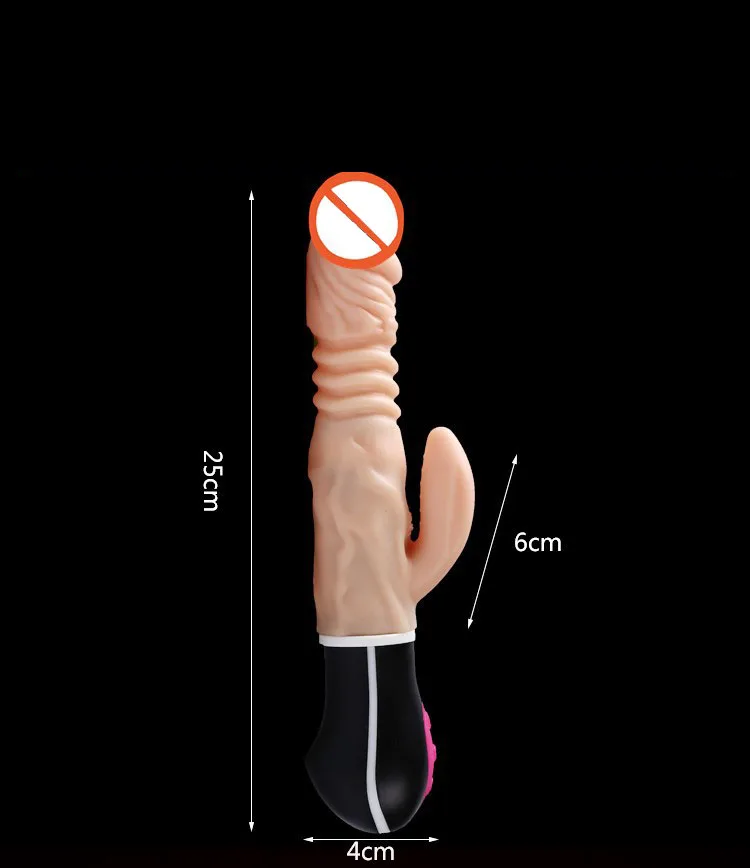 Xinlv 4in1 Warm Vibrating Silicone Dildo Thrusting Spinning — hình 5