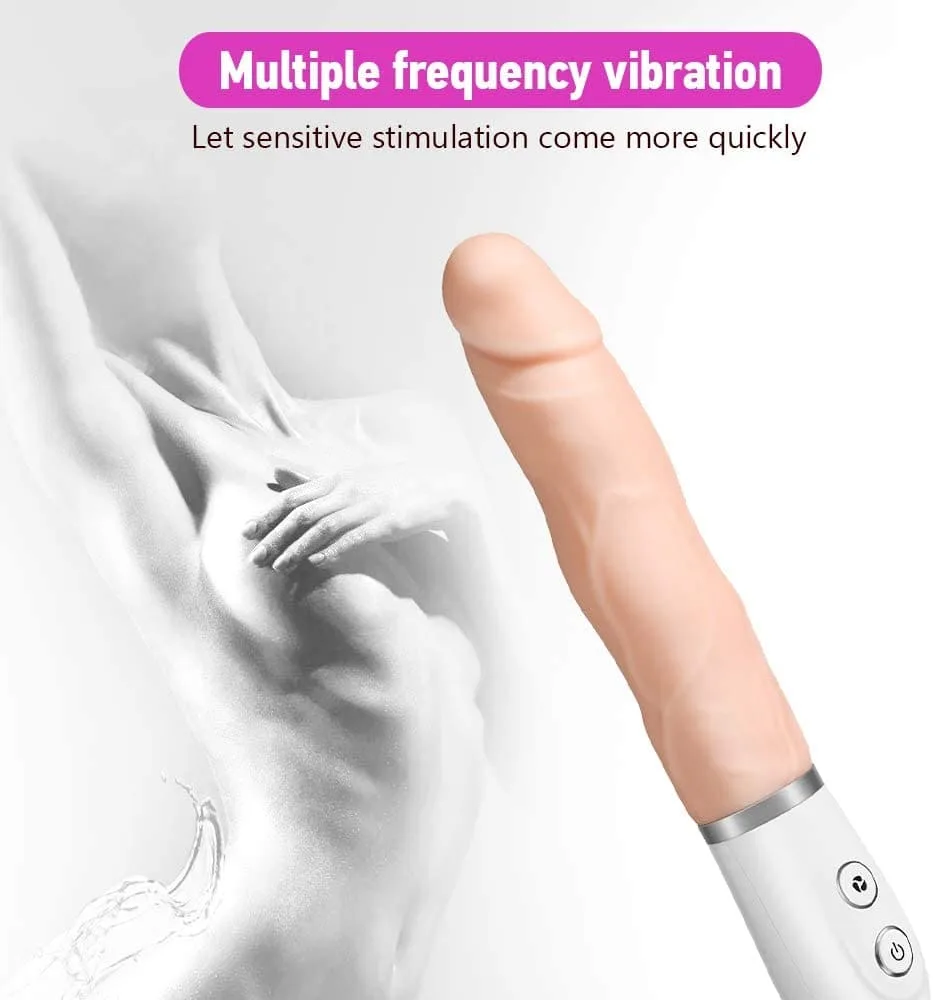 DV44K Designer Silicone Dildo with Unique Curved Vibrations — hình 3