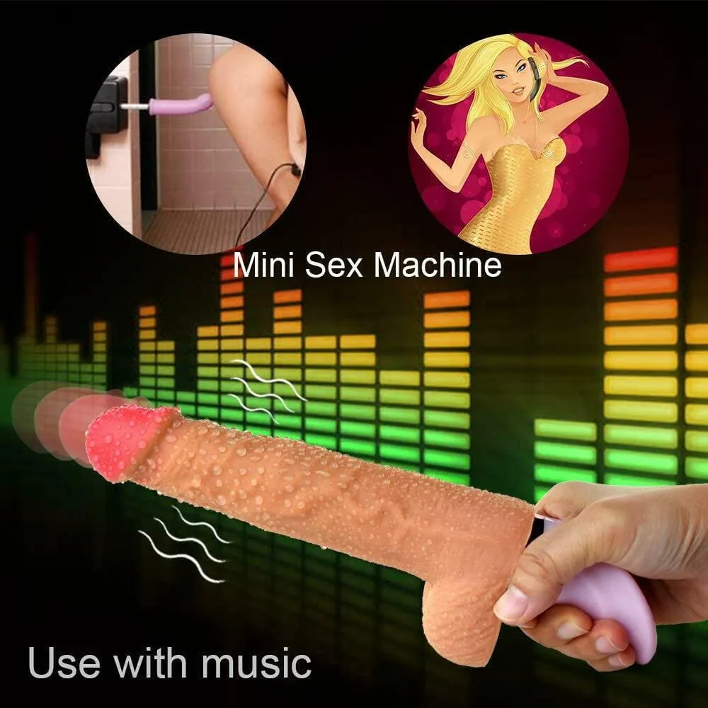 DV44Q Heated Soft Vibrating Silicone Realistic Dildo — hình 5