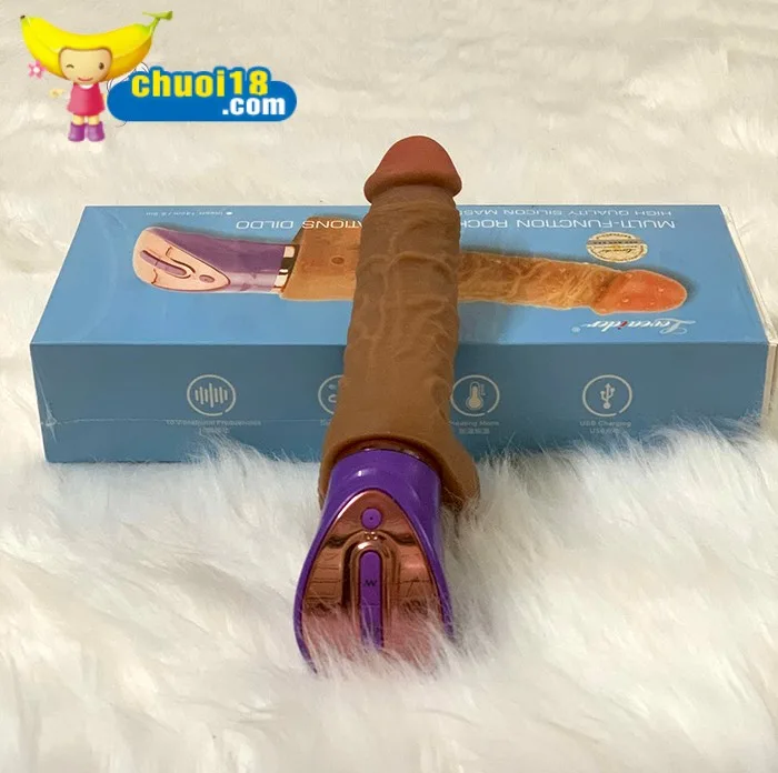 Loveaider Realistic Silicone Dildo with Heating Vibration — hình 2