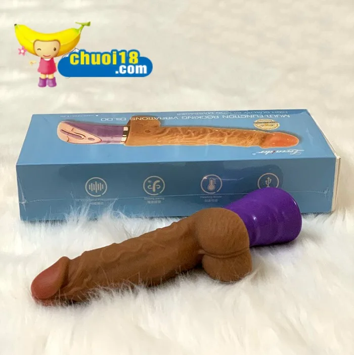 Loveaider Realistic Silicone Dildo with Heating Vibration — hình 4