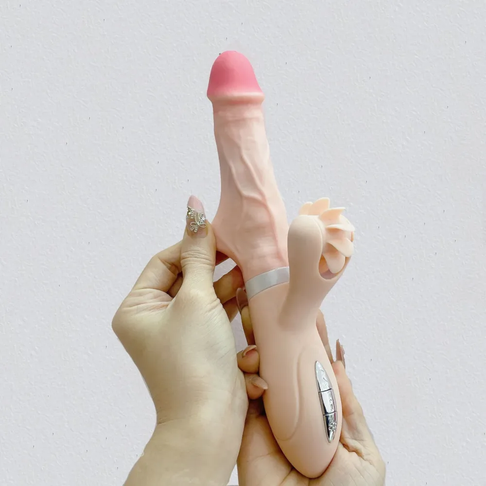 DV44S Premium Automatic Licking Thrusting Silicone Dildo — hình 6