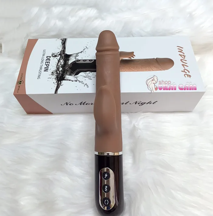 Deep Vibrating Licking Silicone Dildo Female Stimulator — hình 5