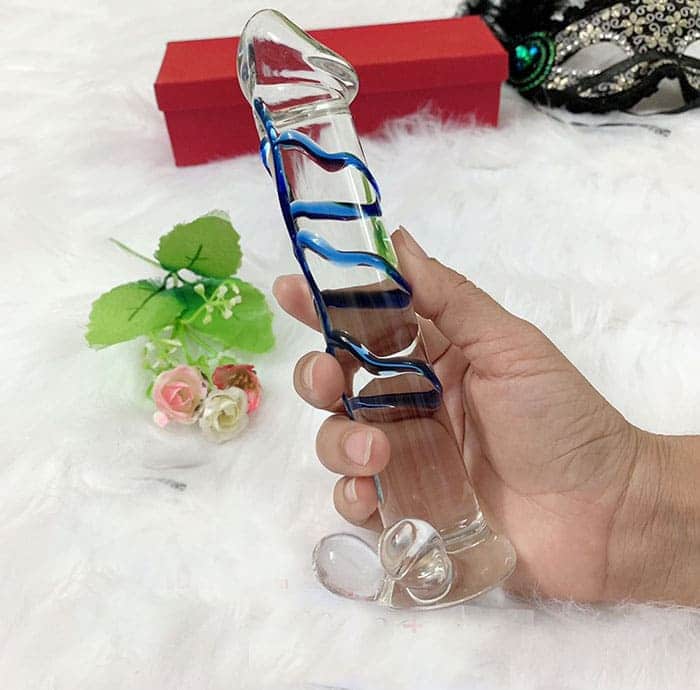 DV52A Glass Dildo Female Anal G-Spot Pleasure Massage Tool — Easy to Clean and Maintain