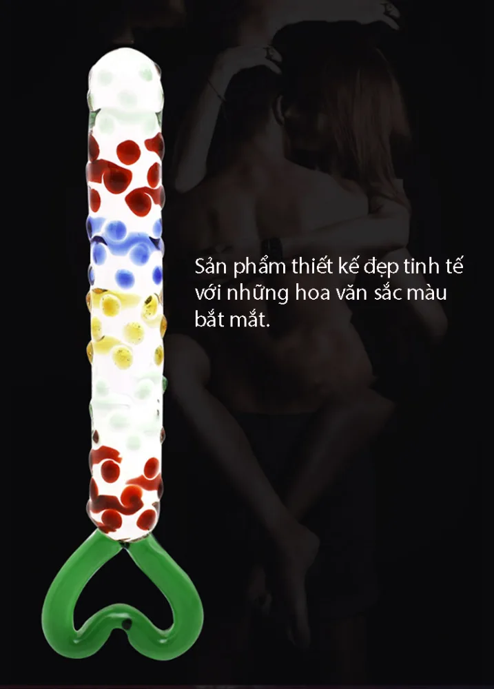 Colored Glass Vibrator for G-Spot Massage & Pleasure — hình 3