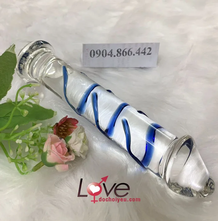 Transparent glass dildo for clitoral G-spot anal pleasure — hình 4