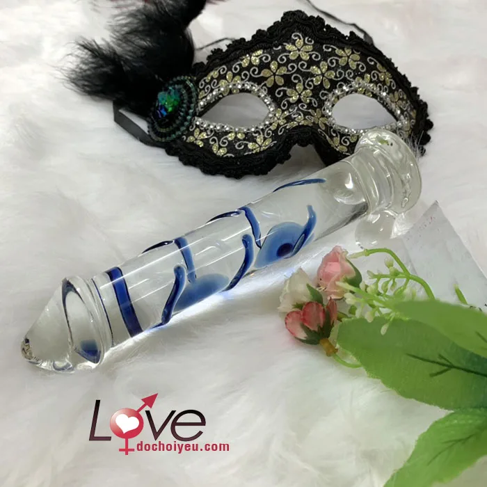 Transparent glass dildo for clitoral G-spot anal pleasure — hình 6