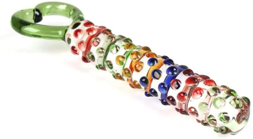 DV52B Glass Bead Penis Stimulator Erotic Massage Toy — hình 5