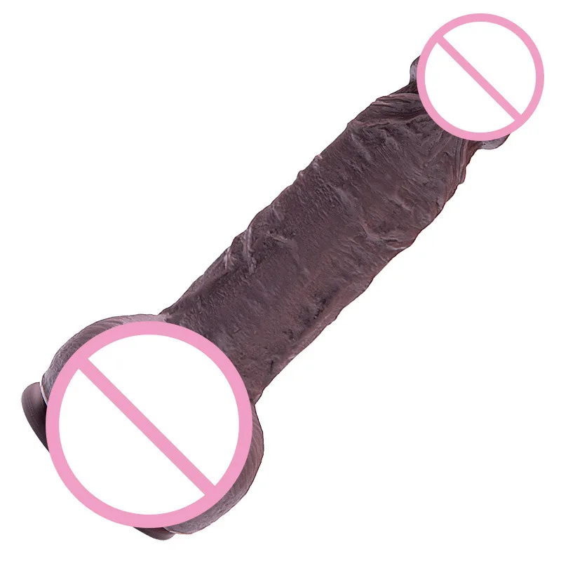 Large Curved Black Silicone Wall-Mount Dildo 20cm — hình 6