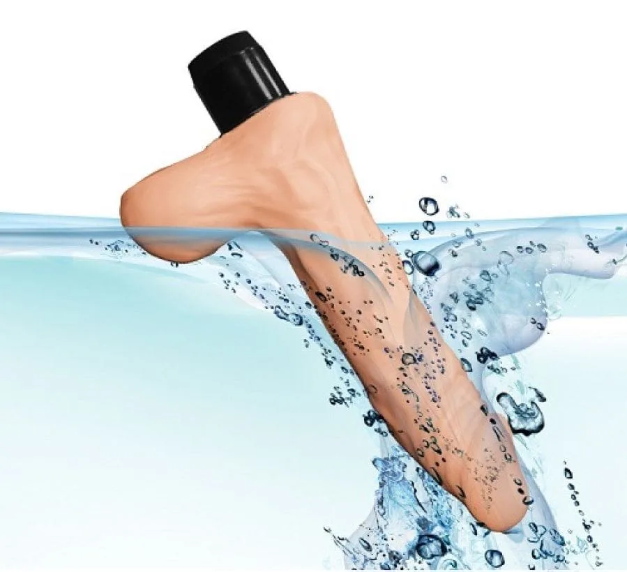 DV55B Rechargeable Vibrating Silicone Dildo with Intense — Powered by two replaceable AAA batteries, this premium sex