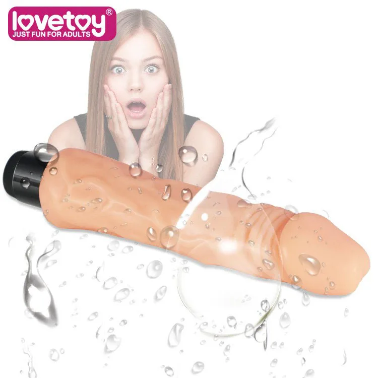 Realfeel Silicone Vibrating Penis 20cm Veiny Soft Realistic — hình 4