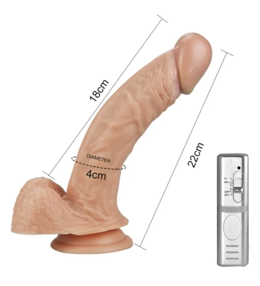 DV56B Curved Strong Vibrating Suction Male Realistic Dildo — Premium Quality and Design for Maximum Enjoyment